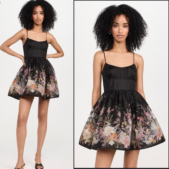 Zimmermann Dresses & Skirts - NWOT Zimmermann Natura Linen And Silk Blend Ruched Mini Dress Size 3 / Large
